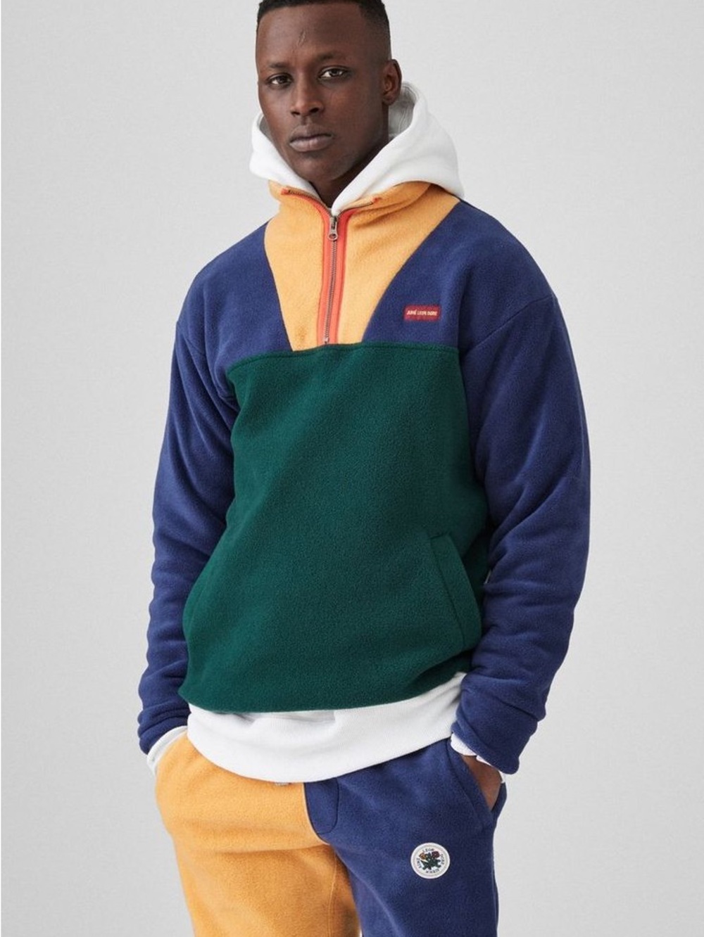Aime Leon Dore Colorblock Quarter Zip Fleece